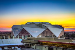 Sunset at Mercedes Benz Stadium   Atlanta GA 2537